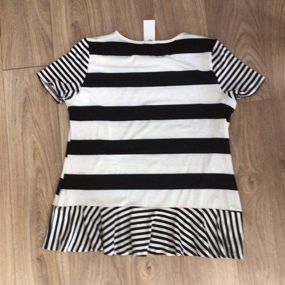 Striped Peplum Top - Picture 2 of 3